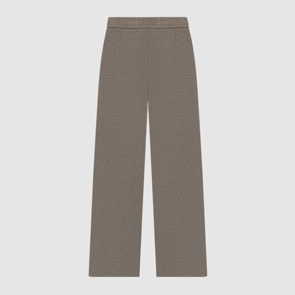 B.Sure Light Brown Straight Casual Wide-Leg Pants - Picture 2 of 4
